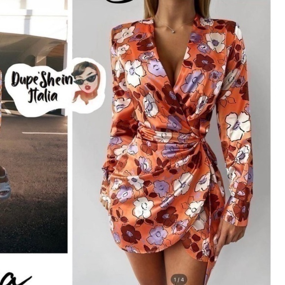 ZARA Floral satin dress 2513/409/617